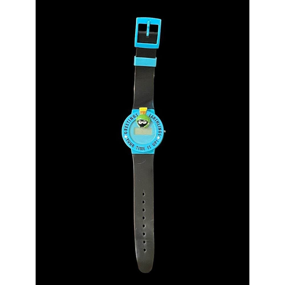 1993 Looney Tunes Marvin the Martian Greeting Earthlings 3D Watch New Battery - Picture 3 of 4